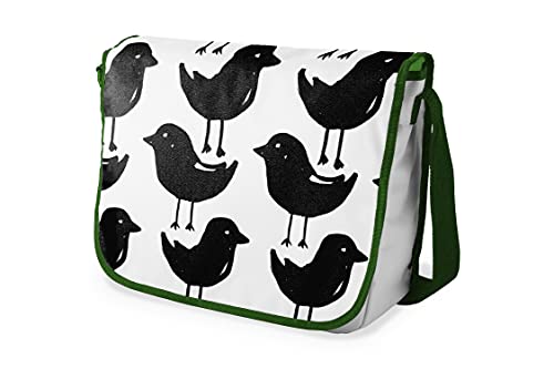 Bonamaison Digital Bedruckte Messenger Schultaschen mit Khaki Riemen für Mädchen und Jungen, Zurück zur Schule, Kuriertaschen für Schüler, Umhängetaschen, Größe: 29x36 cm von Bonamaison