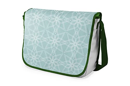 Le Jardin du Lin Digital Bedruckte Messenger Schultaschen mit Khaki Riemen für Mädchen und Jungen, Zurück zur Schule, Kuriertaschen für Schüler, Umhängetaschen, Größe: 29x36 Cm von Bonamaison