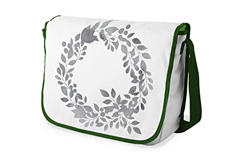 Le Jardin du Lin Digital Bedruckte Messenger Schultaschen mit Khaki Riemen für Mädchen und Jungen, Zurück zur Schule, Kuriertaschen für Schüler, Umhängetaschen, Größe: 29x36 Cm von Le Jardin du Lin