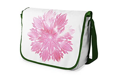 Le Jardin du Lin Digital Bedruckte Messenger Schultaschen mit Khaki Riemen für Mädchen und Jungen, Zurück zur Schule, Kuriertaschen für Schüler, Umhängetaschen, Größe: 29x36 Cm von Le Jardin du Lin