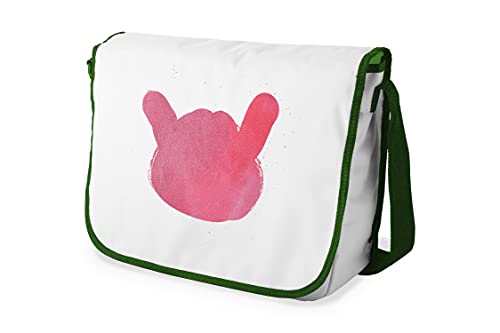 Le Jardin du Lin Digital Bedruckte Messenger Schultaschen mit Khaki Riemen für Mädchen und Jungen, Zurück zur Schule, Kuriertaschen für Schüler, Umhängetaschen, Größe: 29x36 Cm von Le Jardin du Lin