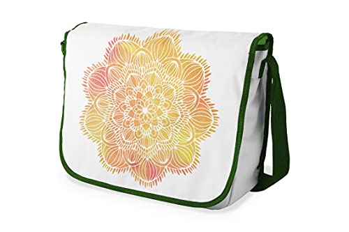 Le Jardin du Lin Digital Bedruckte Messenger Schultaschen mit Khaki Riemen für Mädchen und Jungen, Zurück zur Schule, Kuriertaschen für Schüler, Umhängetaschen, Größe: 29x36 Cm von Le Jardin du Lin