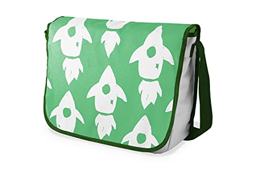 Le Jardin du Lin Digital Bedruckte Messenger Schultaschen mit Khaki Riemen für Mädchen und Jungen, Zurück zur Schule, Kuriertaschen für Schüler, Umhängetaschen, Größe: 29x36 Cm von Le Jardin du Lin