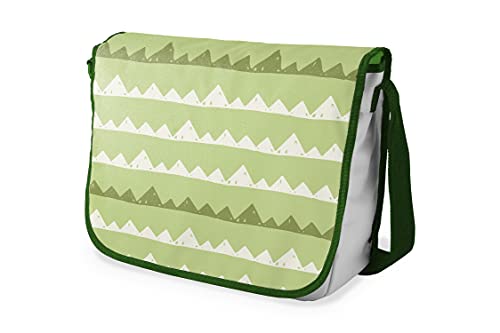 Le Jardin du Lin Digital Bedruckte Messenger Schultaschen mit Khaki Riemen für Mädchen und Jungen, Zurück zur Schule, Kuriertaschen für Schüler, Umhängetaschen, Größe: 29x36 Cm von Le Jardin du Lin