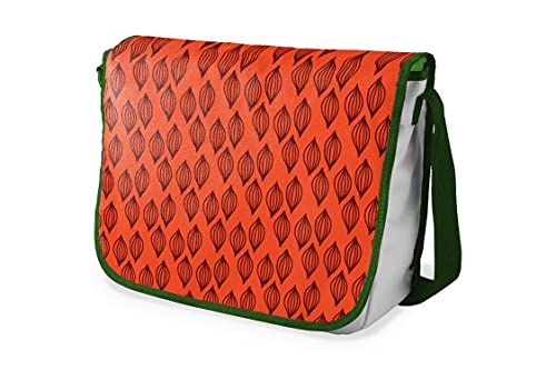 Le Jardin du Lin Digital Bedruckte Messenger Schultaschen mit Khaki Riemen für Mädchen und Jungen, Zurück zur Schule, Kuriertaschen für Schüler, Umhängetaschen, Größe: 29x36 Cm von Le Jardin du Lin