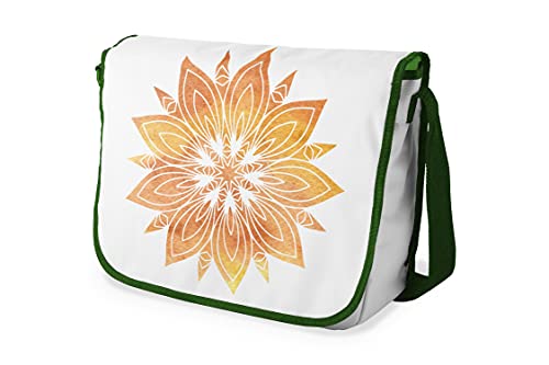 Le Jardin du Lin Digital Bedruckte Messenger Schultaschen mit Khaki Riemen für Mädchen und Jungen, Zurück zur Schule, Kuriertaschen für Schüler, Umhängetaschen, Größe: 29x36 Cm von Le Jardin du Lin