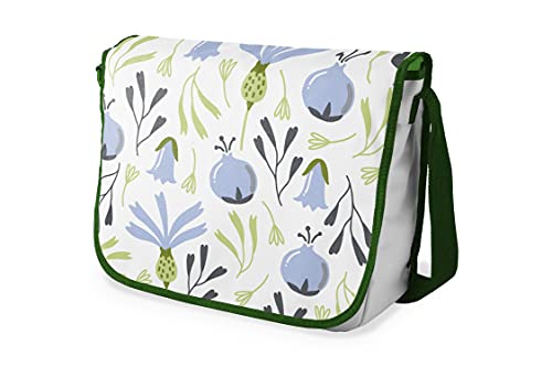 Le Jardin du Lin Digital Bedruckte Messenger Schultaschen mit Khaki Riemen für Mädchen und Jungen, Zurück zur Schule, Kuriertaschen für Schüler, Umhängetaschen, Größe: 29x36 Cm von Le Jardin du Lin