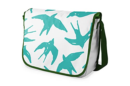 Bonamaison Digital Bedruckte Messenger Schultaschen mit Khaki Riemen für Mädchen und Jungen, Zurück zur Schule, Kuriertaschen für Schüler, Umhängetaschen, Größe: 29x36 cm von Bonamaison