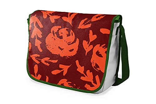 Le Jardin du Lin Digital Bedruckte Messenger Schultaschen mit Khaki Riemen für Mädchen und Jungen, Zurück zur Schule, Kuriertaschen für Schüler, Umhängetaschen, Größe: 29x36 Cm von Le Jardin du Lin