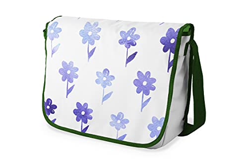 Le Jardin du Lin Digital Bedruckte Messenger Schultaschen mit Khaki Riemen für Mädchen und Jungen, Zurück zur Schule, Kuriertaschen für Schüler, Umhängetaschen, Größe: 29x36 Cm von Le Jardin du Lin