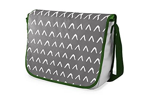 Le Jardin du Lin Digital Bedruckte Messenger Schultaschen mit Khaki Riemen für Mädchen und Jungen, Zurück zur Schule, Kuriertaschen für Schüler, Umhängetaschen, Größe: 29x36 Cm von Bonamaison