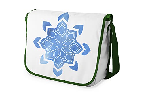 Le Jardin du Lin Digital Bedruckte Messenger Schultaschen mit Khaki Riemen für Mädchen und Jungen, Zurück zur Schule, Kuriertaschen für Schüler, Umhängetaschen, Größe: 29x36 Cm von Bonamaison