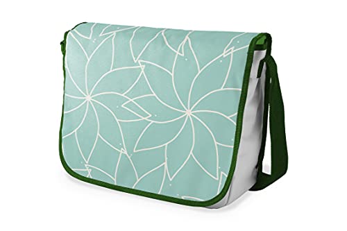 Le Jardin du Lin Digital Bedruckte Messenger Schultaschen mit Khaki Riemen für Mädchen und Jungen, Zurück zur Schule, Kuriertaschen für Schüler, Umhängetaschen, Größe: 29x36 Cm von Bonamaison