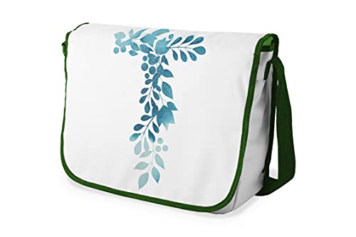 Le Jardin du Lin Digital Bedruckte Messenger Schultaschen mit Khaki Riemen für Mädchen und Jungen, Zurück zur Schule, Kuriertaschen für Schüler, Umhängetaschen, Größe: 29x36 Cm von Le Jardin du Lin