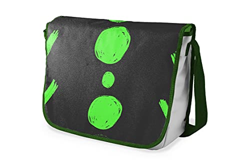 Le Jardin du Lin Digital Bedruckte Messenger Schultaschen mit Khaki Riemen für Mädchen und Jungen, Zurück zur Schule, Kuriertaschen für Schüler, Umhängetaschen, Größe: 29x36 Cm von Le Jardin du Lin