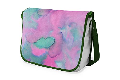 Le Jardin du Lin Digital Bedruckte Messenger Schultaschen mit Khaki Riemen für Mädchen und Jungen, Zurück zur Schule, Kuriertaschen für Schüler, Umhängetaschen, Größe: 29x36 Cm von Le Jardin du Lin