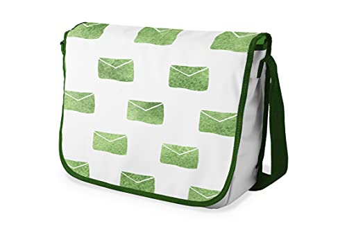 Le Jardin du Lin Digital Bedruckte Messenger Schultaschen mit Khaki Riemen für Mädchen und Jungen, Zurück zur Schule, Kuriertaschen für Schüler, Umhängetaschen, Größe: 29x36 Cm von Le Jardin du Lin