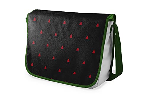 Le Jardin du Lin Digital Bedruckte Messenger Schultaschen mit Khaki Riemen für Mädchen und Jungen, Zurück zur Schule, Kuriertaschen für Schüler, Umhängetaschen, Größe: 29x36 Cm von Le Jardin du Lin