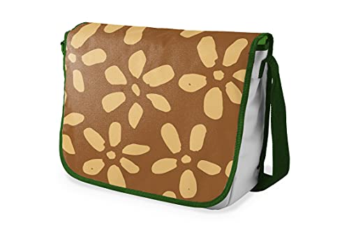 Le Jardin du Lin Digital Bedruckte Messenger Schultaschen mit Khaki Riemen für Mädchen und Jungen, Zurück zur Schule, Kuriertaschen für Schüler, Umhängetaschen, Größe: 29x36 Cm von Le Jardin du Lin