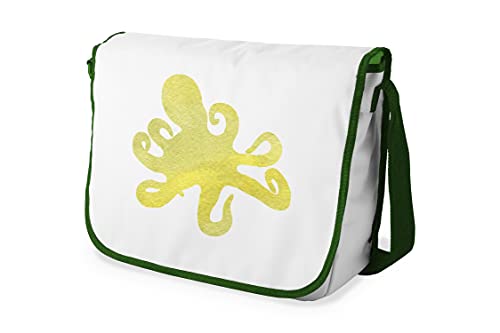 Le Jardin du Lin Digital Bedruckte Messenger Schultaschen mit Khaki Riemen für Mädchen und Jungen, Zurück zur Schule, Kuriertaschen für Schüler, Umhängetaschen, Größe: 29x36 Cm von Le Jardin du Lin