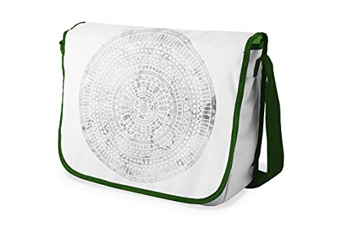 Le Jardin du Lin Digital Bedruckte Messenger Schultaschen mit Khaki Riemen für Mädchen und Jungen, Zurück zur Schule, Kuriertaschen für Schüler, Umhängetaschen, Größe: 29x36 Cm von Le Jardin du Lin