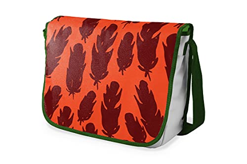 Le Jardin du Lin Digital Bedruckte Messenger Schultaschen mit Khaki Riemen für Mädchen und Jungen, Zurück zur Schule, Kuriertaschen für Schüler, Umhängetaschen, Größe: 29x36 Cm von Le Jardin du Lin