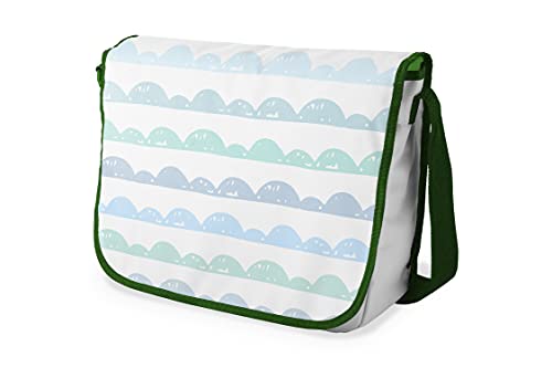 Le Jardin du Lin Digital Bedruckte Messenger Schultaschen mit Khaki Riemen für Mädchen und Jungen, Zurück zur Schule, Kuriertaschen für Schüler, Umhängetaschen, Größe: 29x36 Cm von Le Jardin du Lin