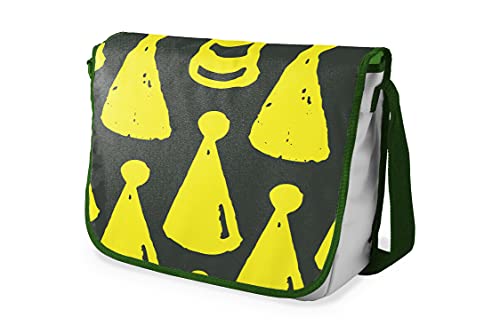 Le Jardin du Lin Digital Bedruckte Messenger Schultaschen mit Khaki Riemen für Mädchen und Jungen, Zurück zur Schule, Kuriertaschen für Schüler, Umhängetaschen, Größe: 29x36 Cm von Le Jardin du Lin