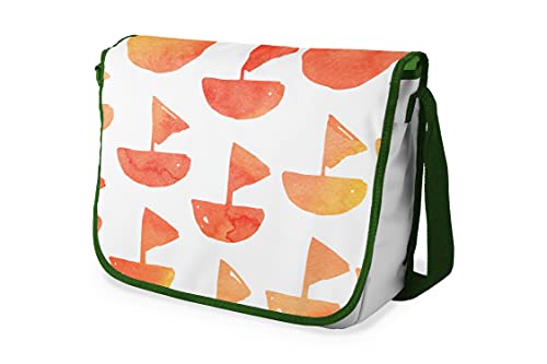 Le Jardin du Lin Digital Bedruckte Messenger Schultaschen mit Khaki Riemen für Mädchen und Jungen, Zurück zur Schule, Kuriertaschen für Schüler, Umhängetaschen, Größe: 29x36 Cm von Le Jardin du Lin