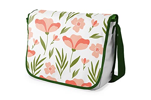 Le Jardin du Lin Digital Bedruckte Messenger Schultaschen mit Khaki Riemen für Mädchen und Jungen, Zurück zur Schule, Kuriertaschen für Schüler, Umhängetaschen, Größe: 29x36 Cm von Le Jardin du Lin