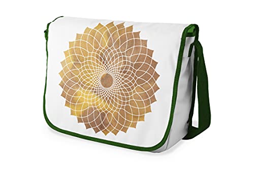 Le Jardin du Lin Digital Bedruckte Messenger Schultaschen mit Khaki Riemen für Mädchen und Jungen, Zurück zur Schule, Kuriertaschen für Schüler, Umhängetaschen, Größe: 29x36 Cm von Le Jardin du Lin