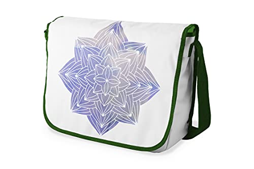 Le Jardin du Lin Digital Bedruckte Messenger Schultaschen mit Khaki Riemen für Mädchen und Jungen, Zurück zur Schule, Kuriertaschen für Schüler, Umhängetaschen, Größe: 29x36 Cm von Le Jardin du Lin