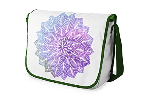 Le Jardin du Lin Digital Bedruckte Messenger Schultaschen mit Khaki Riemen für Mädchen und Jungen, Zurück zur Schule, Kuriertaschen für Schüler, Umhängetaschen, Größe: 29x36 Cm von Le Jardin du Lin