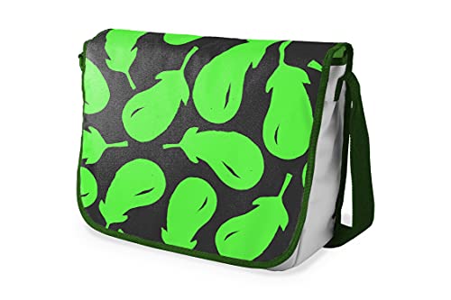 Bonamaison Digital Bedruckte Messenger Schultaschen mit Khaki Riemen für Mädchen und Jungen, Zurück zur Schule, Kuriertaschen für Schüler, Umhängetaschen, Größe: 29x36 cm von Bonamaison