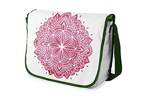 Le Jardin du Lin Digital Bedruckte Messenger Schultaschen mit Khaki Riemen für Mädchen und Jungen, Zurück zur Schule, Kuriertaschen für Schüler, Umhängetaschen, Größe: 29x36 Cm von Le Jardin du Lin