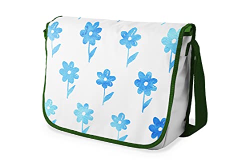 Le Jardin du Lin Digital Bedruckte Messenger Schultaschen mit Khaki Riemen für Mädchen und Jungen, Zurück zur Schule, Kuriertaschen für Schüler, Umhängetaschen, Größe: 29x36 Cm von Le Jardin du Lin