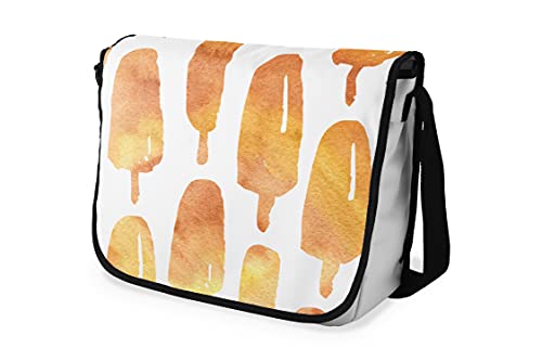 Le Jardin du Lin Digital Bedruckte Messenger Schultaschen mit Schwarzem Riemen für Mädchen und Jungen, Zurück zur Schule, Kuriertaschen für Schüler, Umhängetaschen, Größe: 29x36 Cm von Le Jardin du Lin