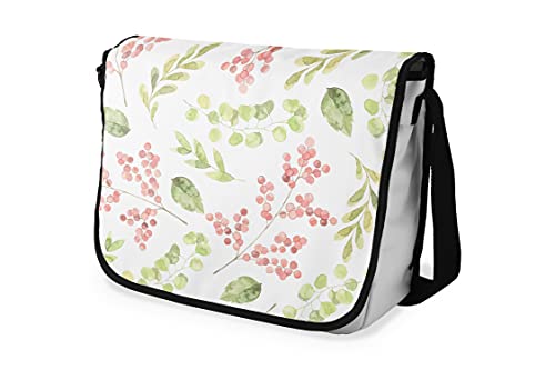 Le Jardin du Lin Digital Bedruckte Messenger Schultaschen mit Schwarzem Riemen für Mädchen und Jungen, Zurück zur Schule, Kuriertaschen für Schüler, Umhängetaschen, Größe: 29x36 Cm von Le Jardin du Lin