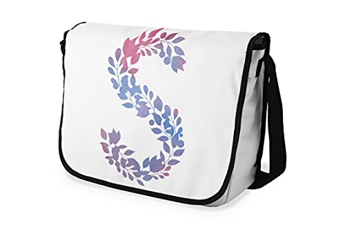 Le Jardin du Lin Digital Bedruckte Messenger Schultaschen mit Schwarzem Riemen für Mädchen und Jungen, Zurück zur Schule, Kuriertaschen für Schüler, Umhängetaschen, Größe: 29x36 Cm von Le Jardin du Lin