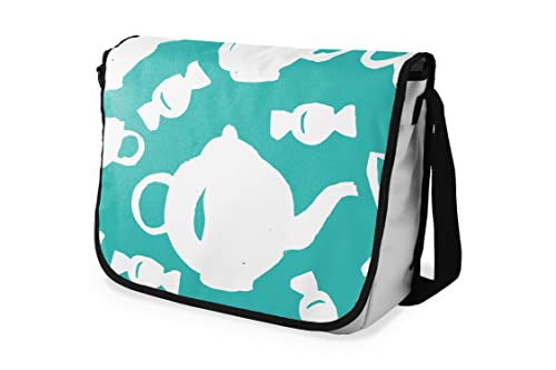 Le Jardin du Lin Digital Bedruckte Messenger Schultaschen mit Schwarzem Riemen für Mädchen und Jungen, Zurück zur Schule, Kuriertaschen für Schüler, Umhängetaschen, Größe: 29x36 Cm von Le Jardin du Lin