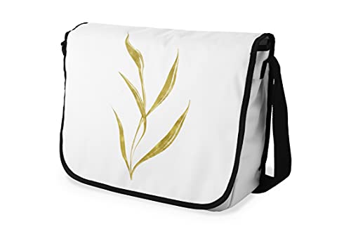 Le Jardin du Lin Digital Bedruckte Messenger Schultaschen mit Schwarzem Riemen für Mädchen und Jungen, Zurück zur Schule, Kuriertaschen für Schüler, Umhängetaschen, Größe: 29x36 Cm von Le Jardin du Lin