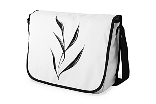 Le Jardin du Lin Digital Bedruckte Messenger Schultaschen mit Schwarzem Riemen für Mädchen und Jungen, Zurück zur Schule, Kuriertaschen für Schüler, Umhängetaschen, Größe: 29x36 Cm von Le Jardin du Lin