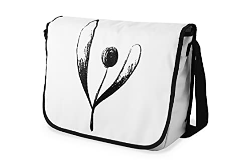 Le Jardin du Lin Digital Bedruckte Messenger Schultaschen mit Schwarzem Riemen für Mädchen und Jungen, Zurück zur Schule, Kuriertaschen für Schüler, Umhängetaschen, Größe: 29x36 Cm von Le Jardin du Lin