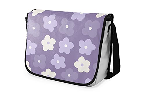 Bonamaison Digital Bedruckte Messenger Schultaschen mit Schwarzem Riemen für Mädchen und Jungen, Zurück zur Schule, Kuriertaschen für Schüler, Umhängetaschen, Größe: 29x36 cm von Bonamaison