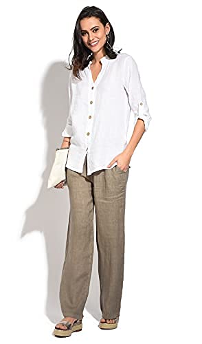 Le Jardin du Lin Damen Shirt, Weiß, 38(FR 40) von Le Jardin du Lin