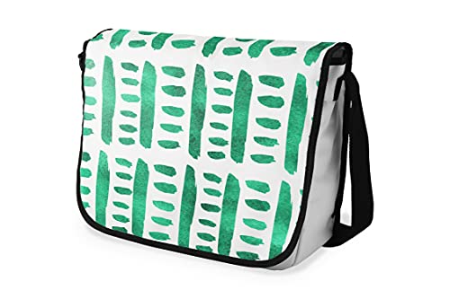 Le Jardin du Lin Digital Bedruckte Messenger Schultaschen mit Schwarzem Riemen für Mädchen und Jungen, Zurück zur Schule, Kuriertaschen für Schüler, Umhängetaschen, Größe: 29x36 Cm von Bonamaison