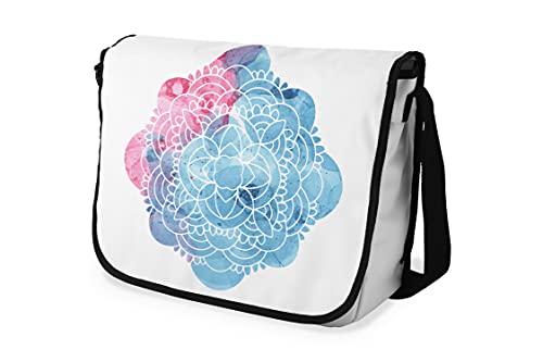 Le Jardin du Lin Digital Bedruckte Messenger Schultaschen mit Schwarzem Riemen für Mädchen und Jungen, Zurück zur Schule, Kuriertaschen für Schüler, Umhängetaschen, Größe: 29x36 Cm von Bonamaison