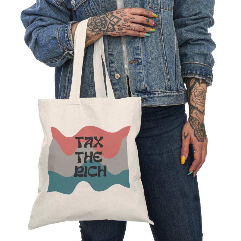 Tax The Rich Tote Bag | Eco-Friendly Shopping Bag, Reusable Grocery Tote, Sustainable Gift, Protest Accessory, Boho Style Tax The Rich Tote Bag | Eco-Friendly Shopping Bag, Reusable Grocery Tote, Sustainable Gift, Protest Accessory, Boho Style von Bonanzaa