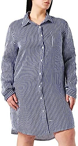 Bonateks, Gestreiftes Hemdkleid Aus Reinem Leinen, 100% Leinen, De-Grösse:40 Us-Grösse:XL, Blau Weiss - Hergestellt In Italien von Bonateks