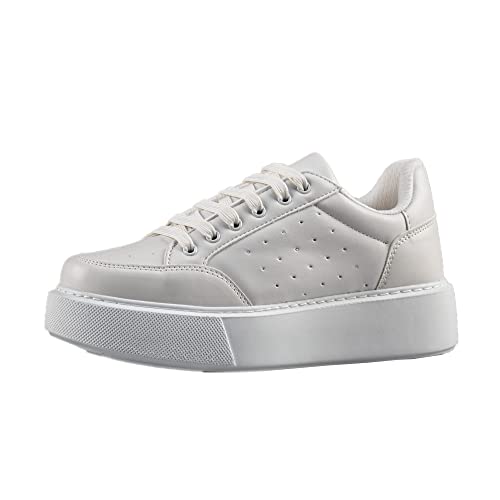 Bonateks Damen Defrb100103 Sneaker, White, 37 EU Schmal von Bonateks